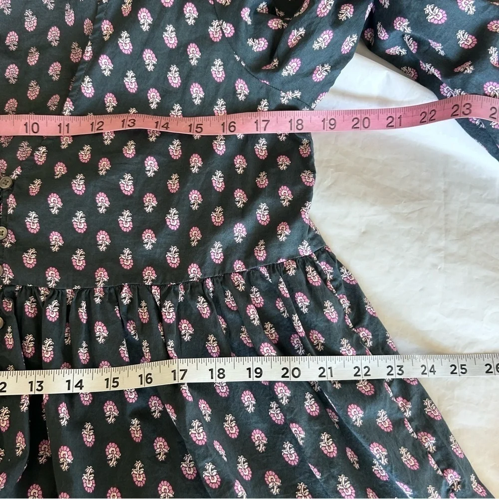 J CREW Cotton Voile Tiered Beach Dress In Best Buds Size XS - Picture 8 of 12